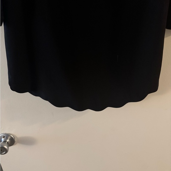 Aqua Black Long Sleeve Scalloped Dress - Picture 5 of 5